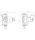 Manual cylinder valve M12x1 W28'8 'VALE410'