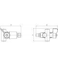 Manual cylinder valve M12x1 W28'8 DGM Ita 'VALE110'