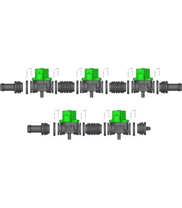 Assembly kit for rail injectors (2+3) for 5 cylinders